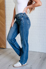 Hazel Blues® | Anita Mid Rise Control Top Vintage Straight