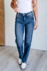 Hazel Blues® | Anita Mid Rise Control Top Vintage Straight