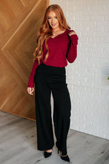 Hazel Blues® | Magic Wide Leg Pants in Black