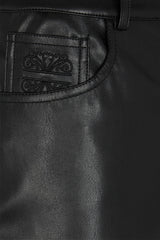 Black Vegan Leather Trouser