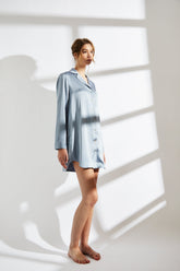 True Decadence Dusty Blue Satin Night Dress
