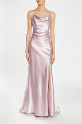 true Decadence Pippa Dusty Pink Bridesmaid Cowl-Neck Slip Dress