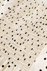 Cap Sleeves White Polka Dots Short Dress