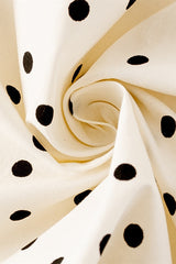 Cap Sleeves White Polka Dots Short Dress
