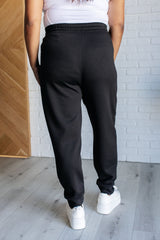 Hazel Blues® | Center Seam Scuba Joggers in Black