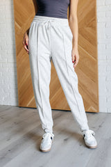 Hazel Blues® | Center Seam Scuba Joggers in Heather Grey