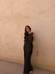 Medina Dress in Brown