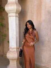 Riad Dress in Terracotta