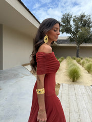 Toledo Dress in Terracota - Shipping from 27/04 to 04/05