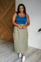Hazel Blues® | Explain It Away Cargo Skirt