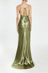 True Decadence Pippa Sage Green Bridesmaid Cowl-Neck Slip Dress