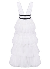 True Decadence Eliza White Tulle Maxi Dress