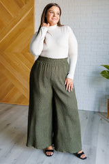 Hazel Blues® | Harmony High Rise Wide Pants in Olive