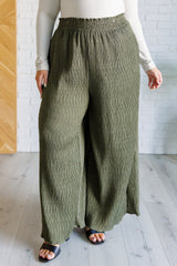 Hazel Blues® | Harmony High Rise Wide Pants in Olive