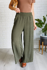 Hazel Blues® | Harmony High Rise Wide Pants in Olive