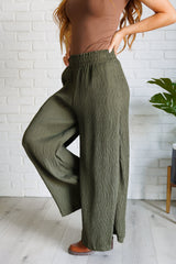 Hazel Blues® | Harmony High Rise Wide Pants in Olive
