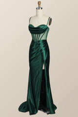 Black Mermaid Satin Long Formal Dress