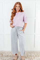 Hazel Blues® | In or Out Wide Leg Cropped Pants in Light Grey