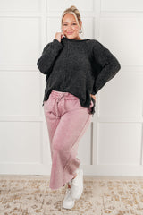 Hazel Blues® | In or Out Wide Leg Cropped Pants in Light Rose