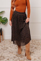 Hazel Blues® | Just What You Wanted Floral Print Pleated Skirt