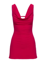 Killer Queen Cowl Mini Dress Pink Tall
