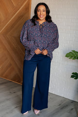 Hazel Blues® | Magic Wide Leg Pants in Navy