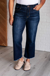 Hazel Blues® | Madeline High Rise Cropped Wide Leg Jeans