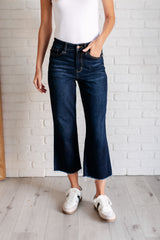 Hazel Blues® | Madeline High Rise Cropped Wide Leg Jeans