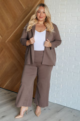 Hazel Blues® | Magic Wide Leg Crop Pants in Dark Mocha
