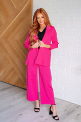 Hazel Blues® | Magic Wide Leg Crop Pants in Hot Pink
