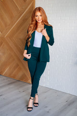 Hazel Blues® | Magic Ankle Crop Skinny Pants in Hunter Green