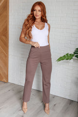 Hazel Blues® | Magic Straight Pants in Dark Mocha