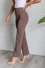 Hazel Blues® | Magic Straight Pants in Dark Mocha