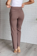 Hazel Blues® | Magic Straight Pants in Dark Mocha