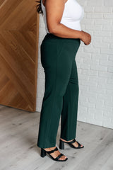 Hazel Blues® | Magic Straight Pants in Hunter Green