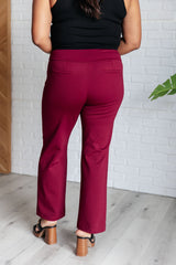 Hazel Blues® | Magic Straight Pants in Wine