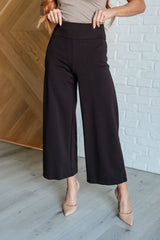 Hazel Blues® | Magic Wide Leg Crop Pants in Chocolate
