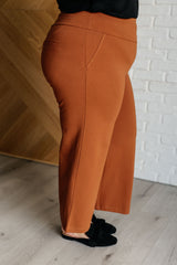 Hazel Blues® | Magic Wide Leg Crop Pants in Rust