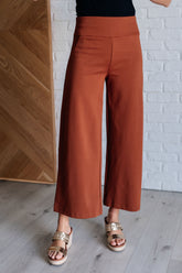 Hazel Blues® | Magic Wide Leg Crop Pants in Rust