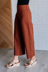 Hazel Blues® | Magic Wide Leg Crop Pants in Rust