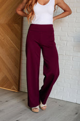 Hazel Blues® | Magic Wide Leg Pants in Wine