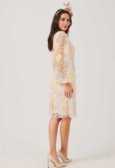 Samantha Jane Blush Lemon Miranda Cocktail Dress