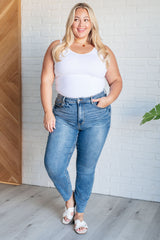 Hazel Blues® | Nicole Tummy Control Skinny Jeans in Vintage Wash