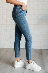 Hazel Blues® | Nicole Tummy Control Skinny Jeans in Vintage Wash