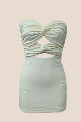 Double Twists Pink Fitted Mini Dress