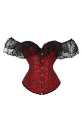 Black Off the Shoulder Purple Corset
