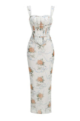 Floral Corset Fitted Dress