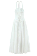 Pink Empire Halter Bubble Long Dress