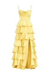 Cowl Neck Royal Blue Ruffle A-line Prom Dress
