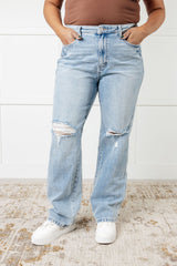 Hazel Blues® | Patricia High Rise Rigid Magic 90's Straight Jeans